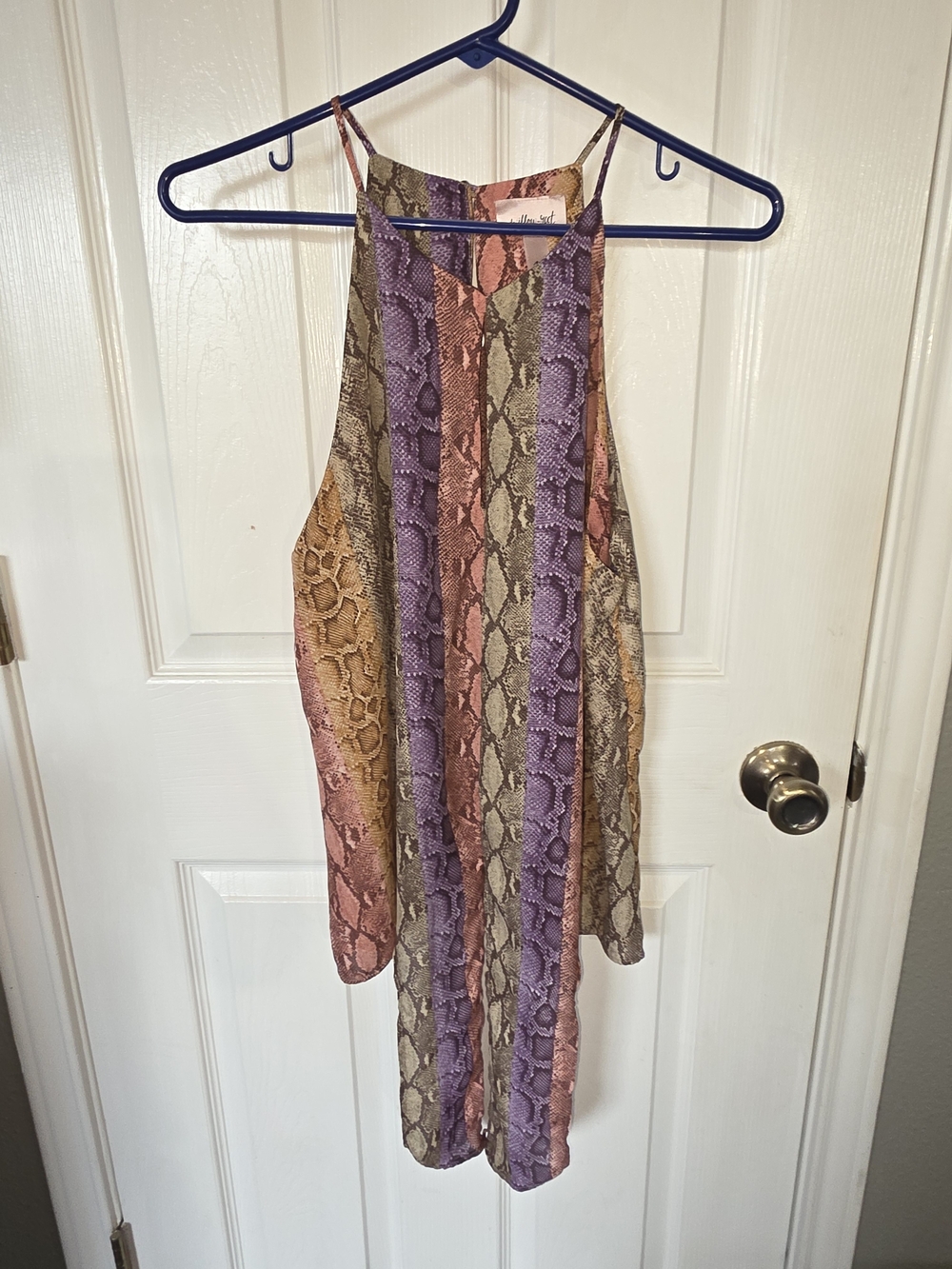 Multi-Color Snake Print Halter Top by Free People